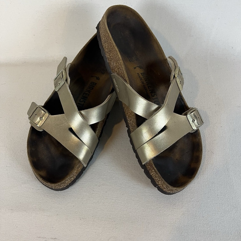 Birkenstock Yao Balance Women's Size‎ 8 (EU39) Gold Birko Sandals